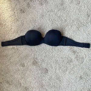 Lily of France 34b black strapless push up bra